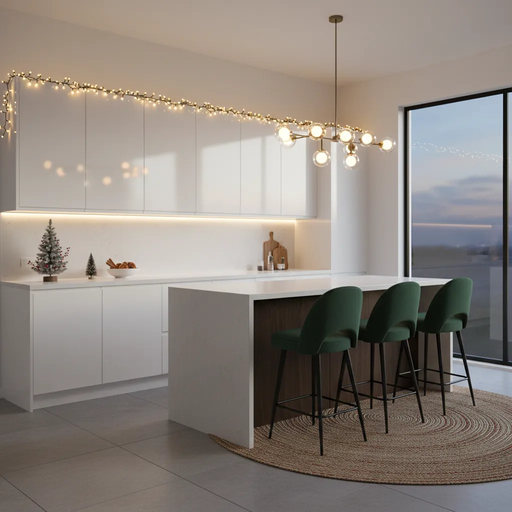 How to Safely Install Christmas Lights on Kitchen Cabinets