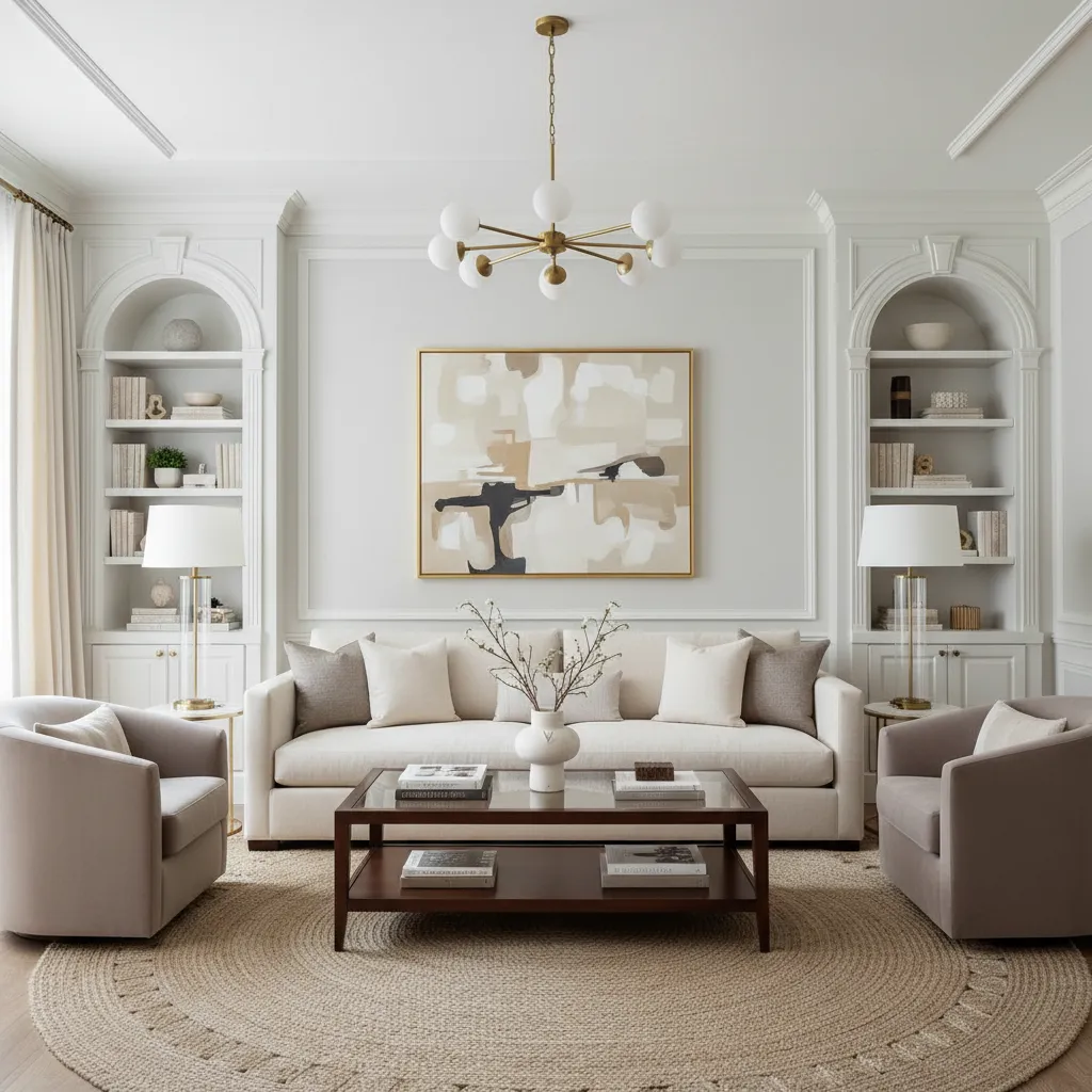 Salón que mezcla muebles clásicos con elementos modernos