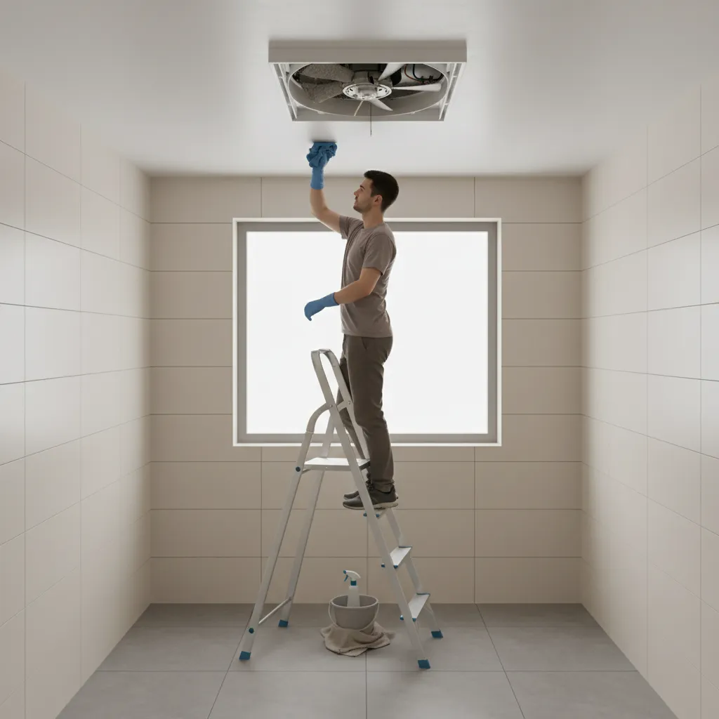 How to Clean and Maintain a Bathroom Exhaust Fan After Removing the Cover