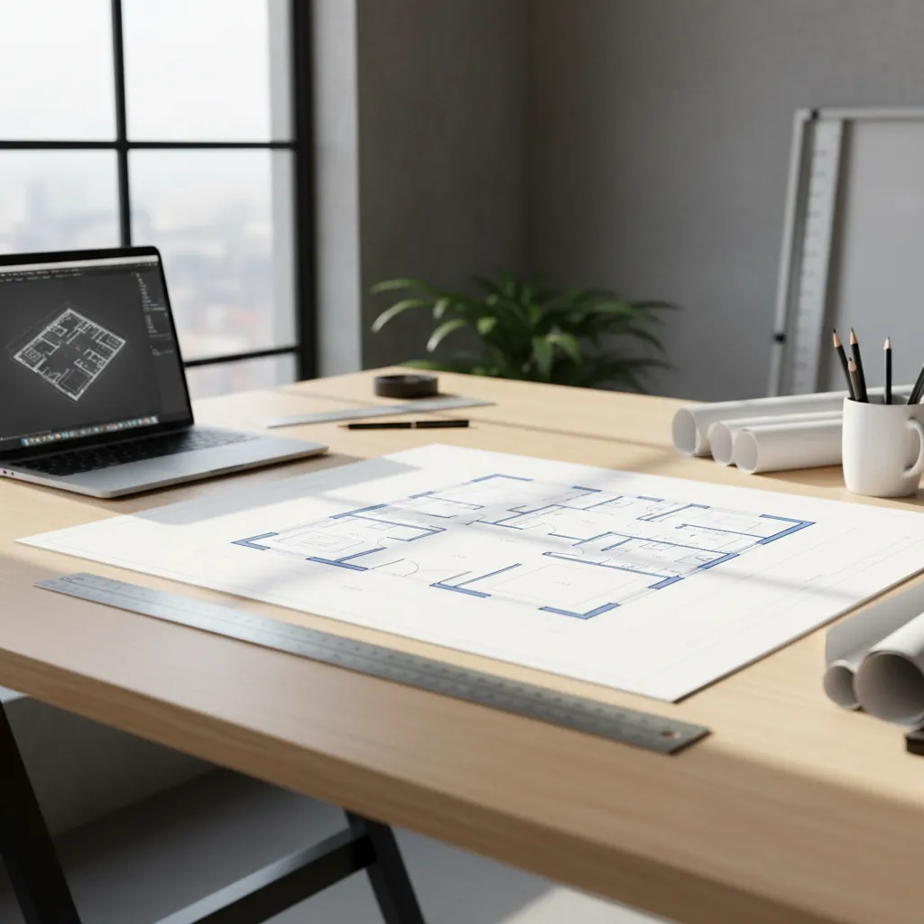 clean architectural floor plan prepared for efficient 3D modeling