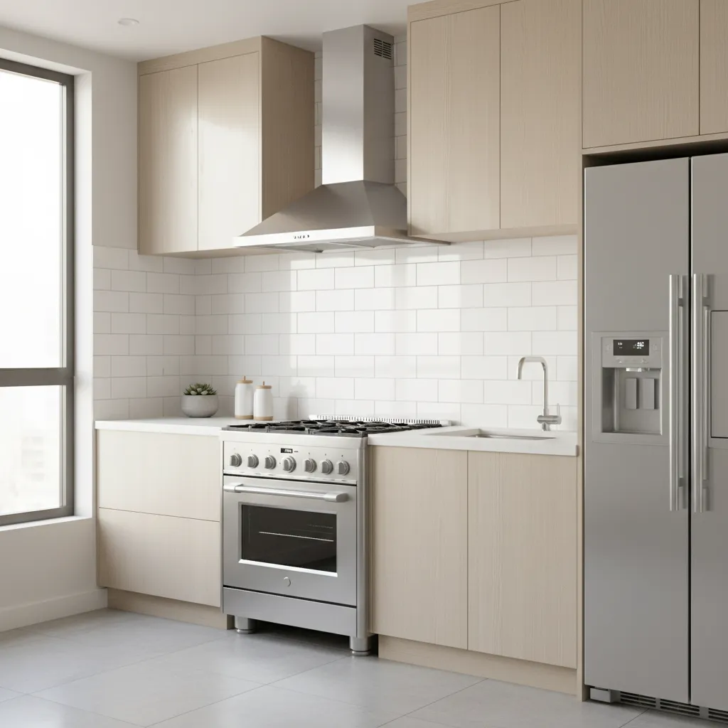 Clean shiny kitchen backsplash tiles after grease removal