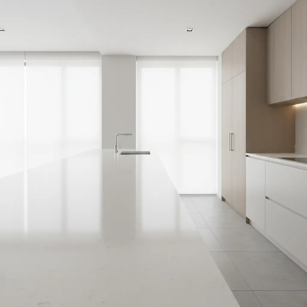 Clean modern kitchen countertop after super glue removal