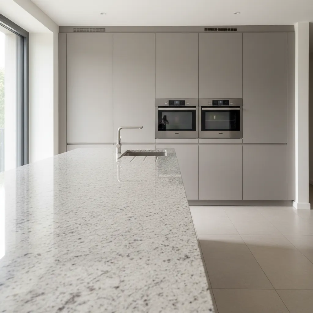 Clean granite kitchen countertop after removing oil stain
