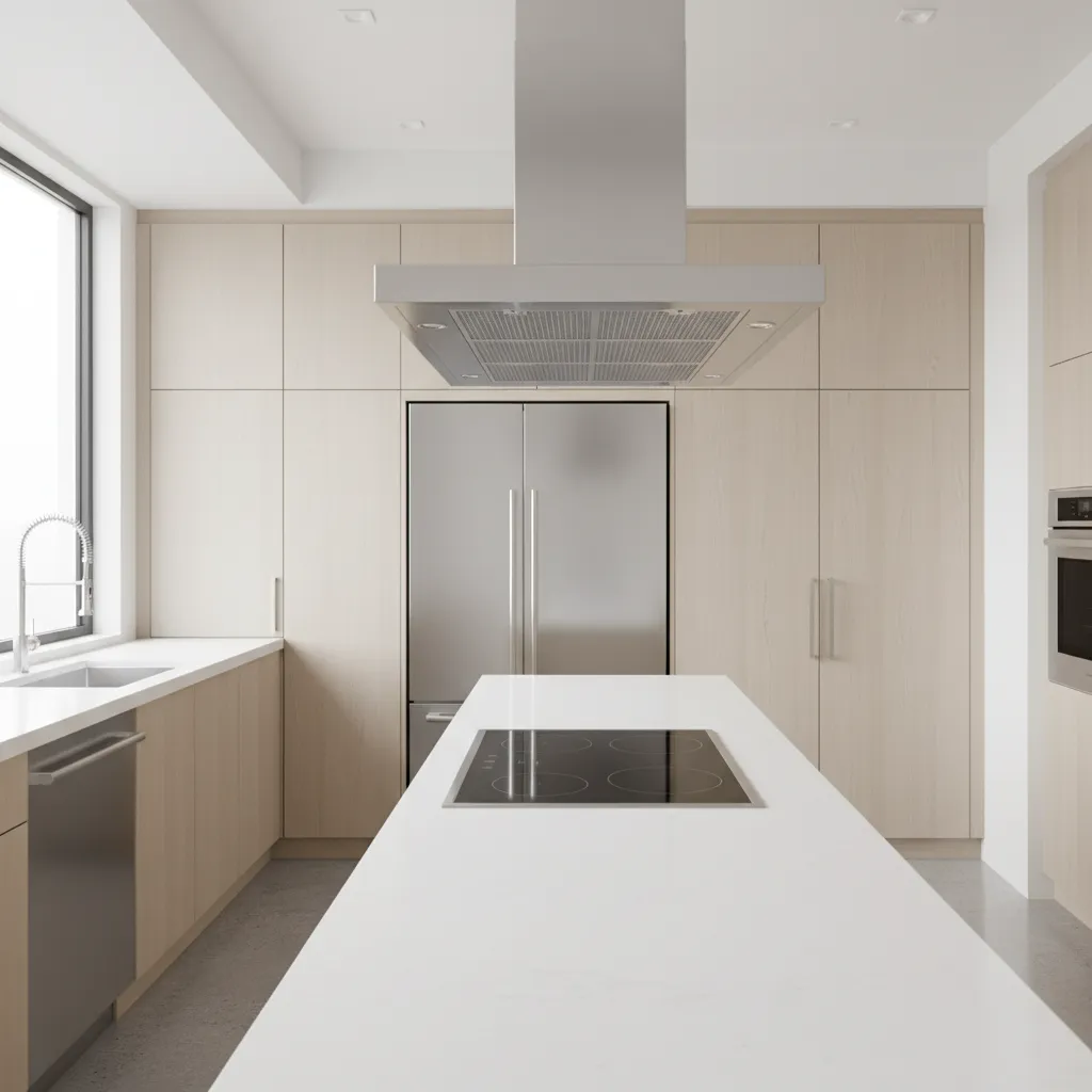 Clean stainless steel kitchen exhaust fan and filter after grease removal