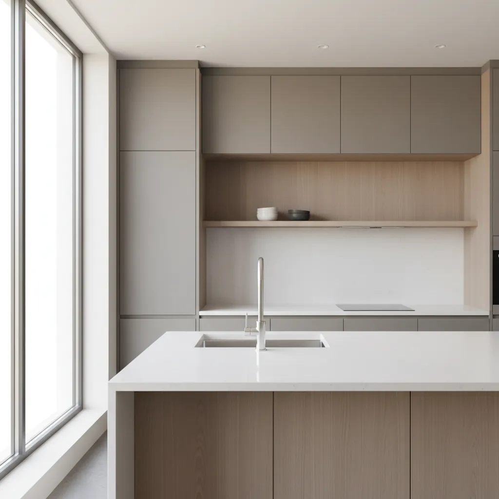 spotless modern kitchen countertop after rust stain removal