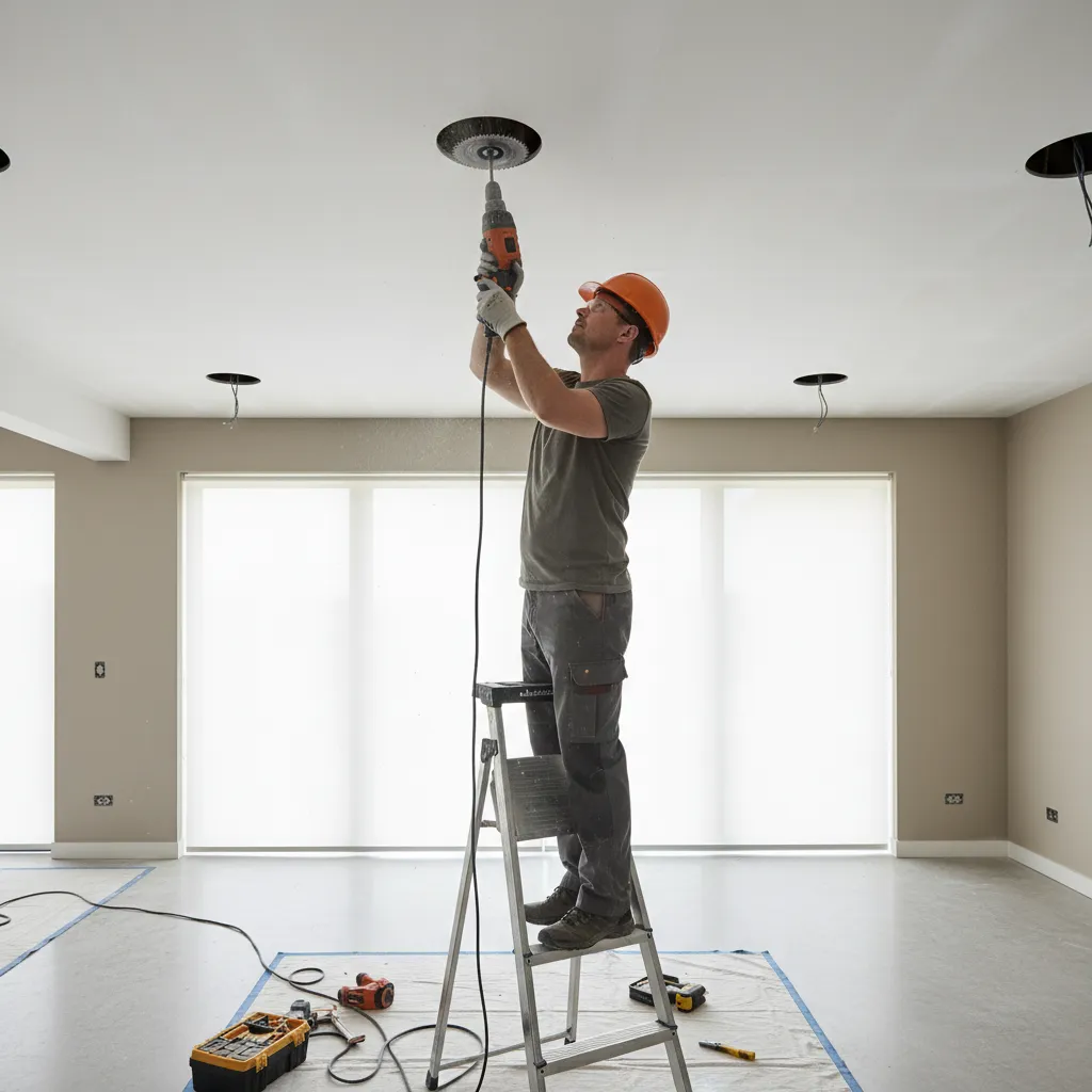 Best Drilling Techniques for Clean Recessed Light Ceiling Cutouts: Professional methods to drill precise recessed light holes without tearing drywall or ruining your ceiling finish.