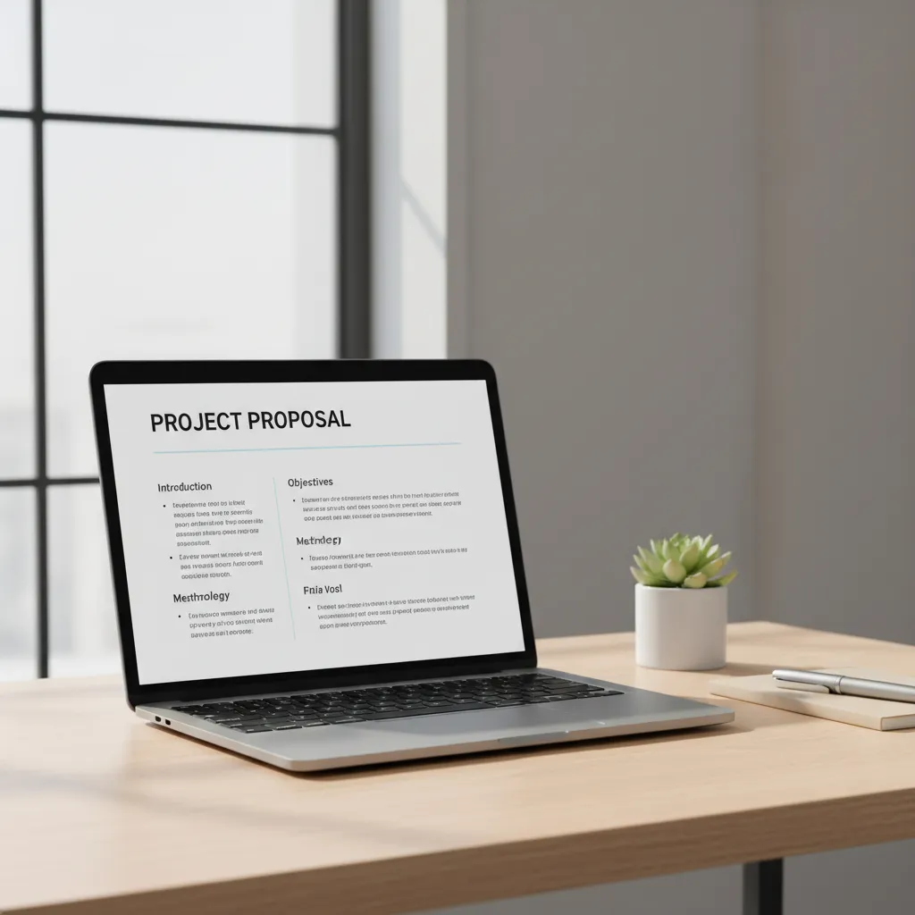 Example of a clean well structured document template layout