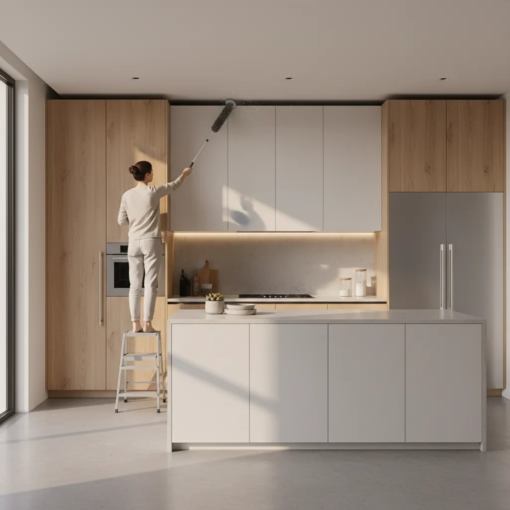 How to Clean and Maintain the Gap Above Kitchen Cabinets