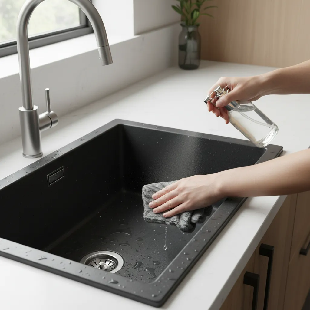 How to Remove Hard Water Stains from Matte Black Sinks