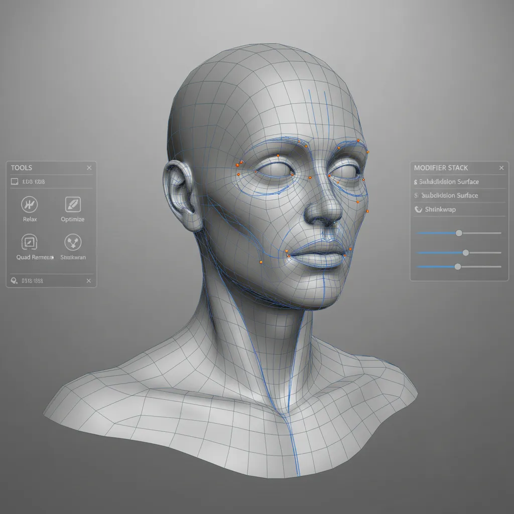 3D mesh topology cleanup process before performing cutting operation