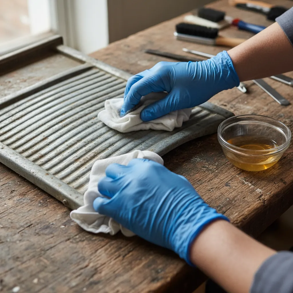 How to Clean Dirt and Rust from Metal Washboard Surfaces