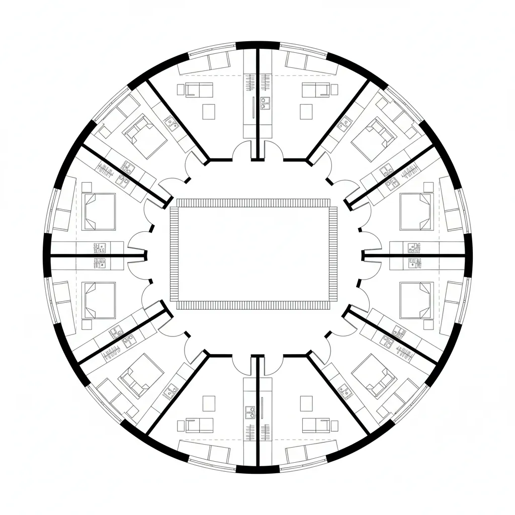 Clustered Courtyard Spine