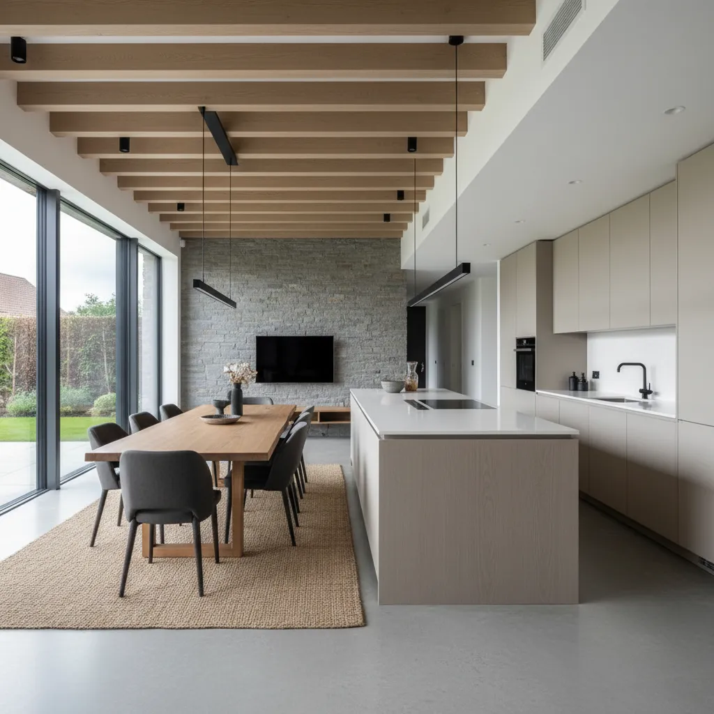 Diseños de casas con cocina y comedor juntos