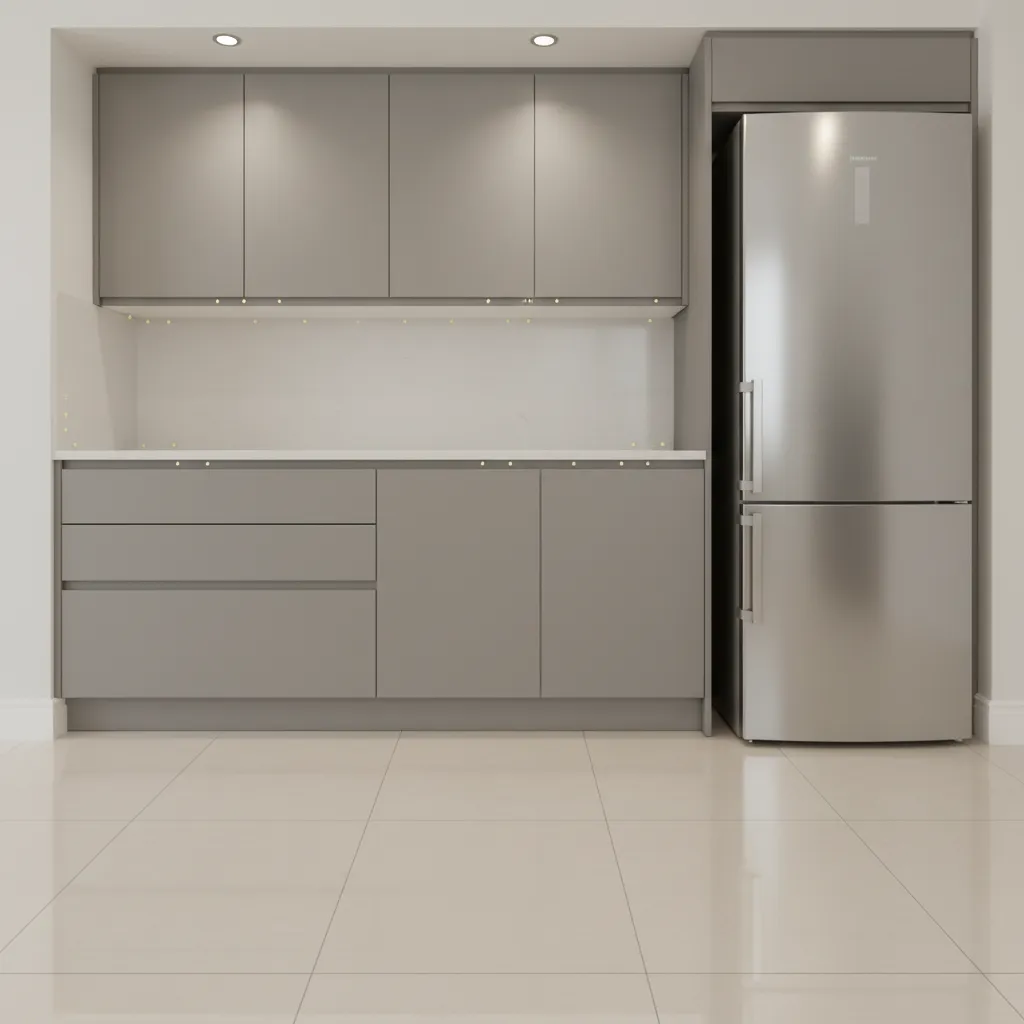 placement of cockroach bait traps along kitchen cabinet edges and appliances
