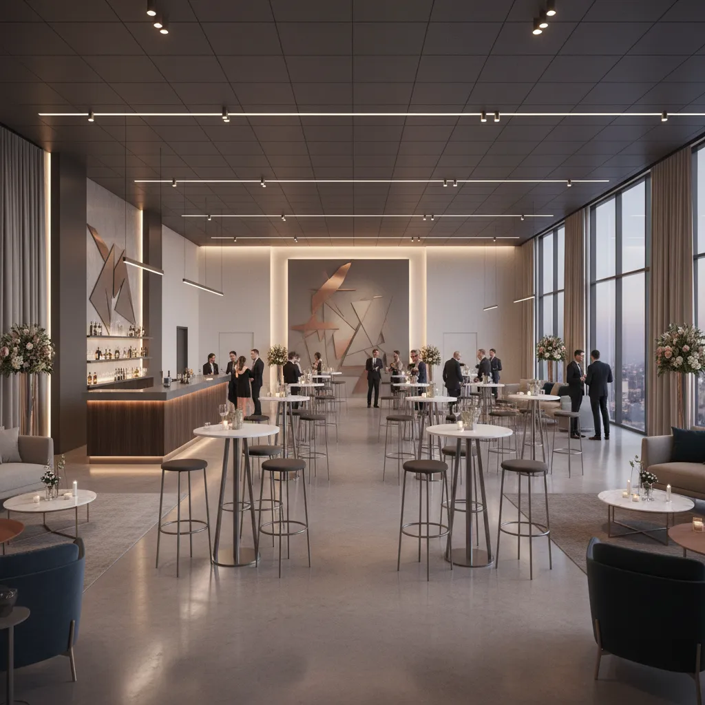 Cocktail Reception Layout vs Formal Dining Layout