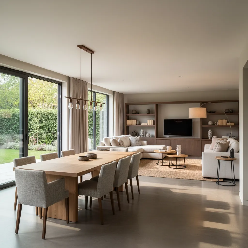 How to Choose a Cohesive Style for Adjoining Dining and Den Rooms