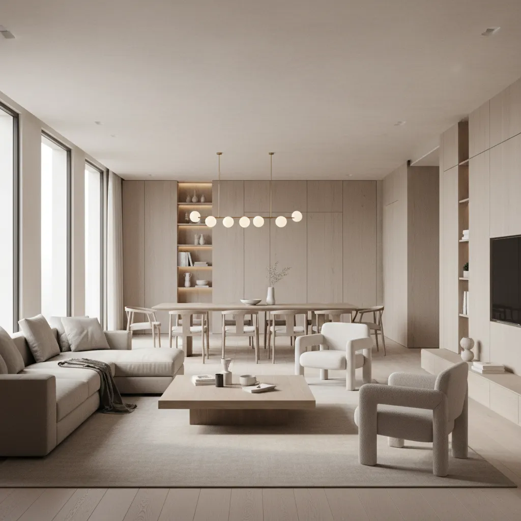 home interior showing consistent color palette across connected rooms