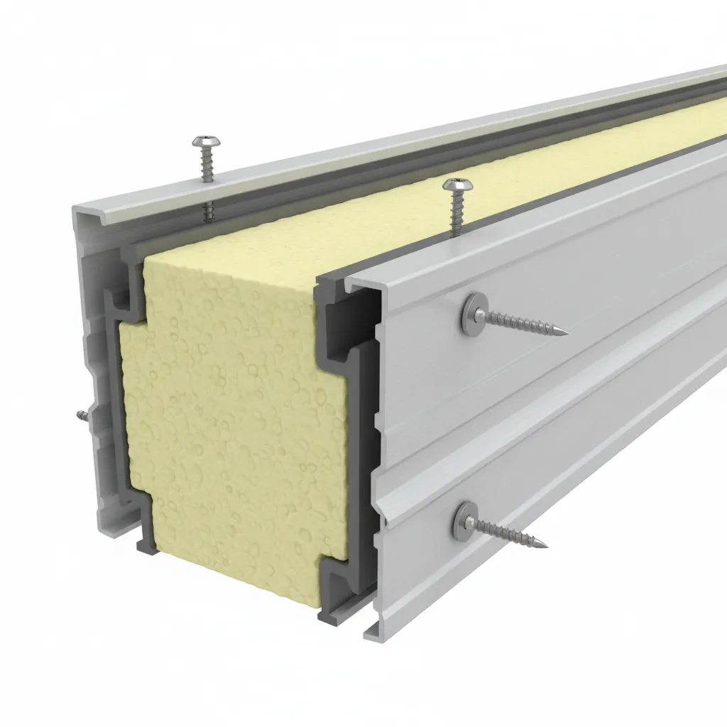 Insulated polyurethane cold room wall panel construction detail
