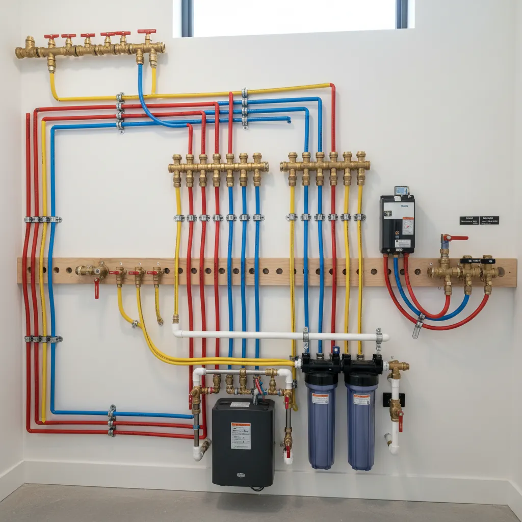 Sistema de colector de agua en instalación doméstica