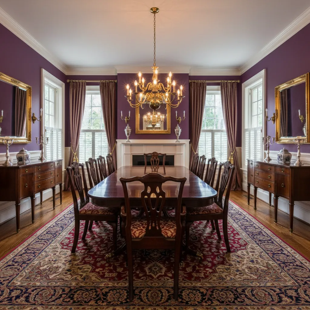 How to Balance Bold Wall Colors with Colonial Dining Furniture