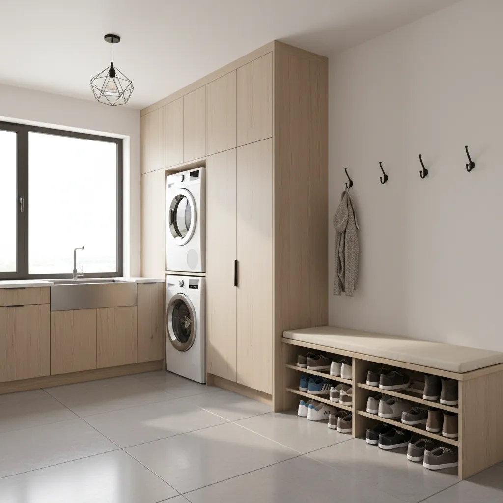 Should You Combine or Separate a Laundry Room and Mudroom in Small Homes
