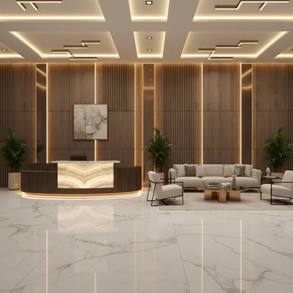 High quality 3D render of commercial interior design project
