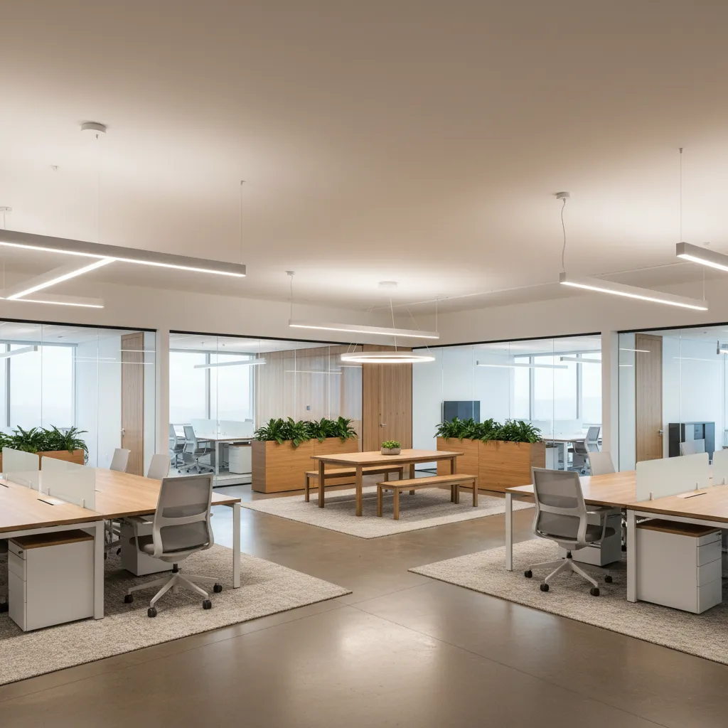 Diseño interior moderno de una oficina corporativa