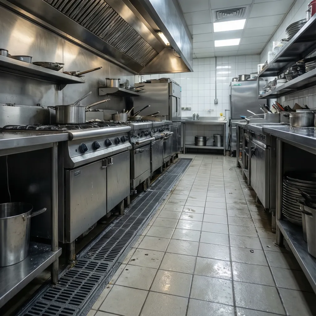 Floor Water Control in Restaurants and Commercial Kitchens