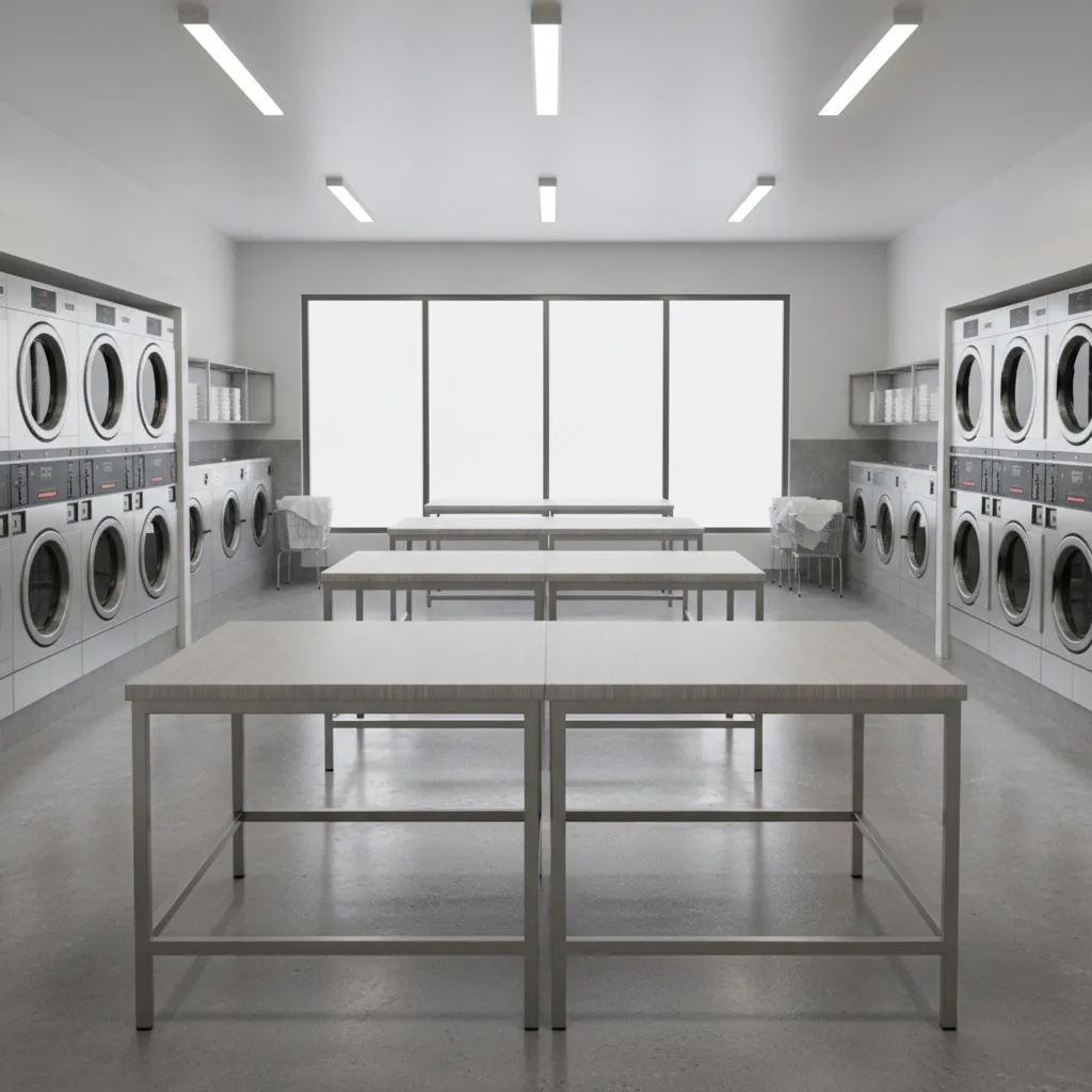 Laundry Folding Table Height Standards in Professional and Commercial Laundries: Ergonomic benchmarks, real laundromat dimensions, and what homeowners can learn from industrial laundry design