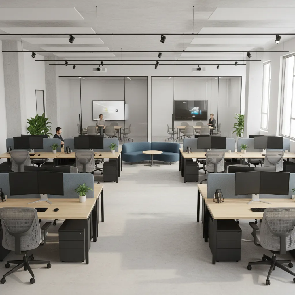 Modern open office interior layout designed for productivity