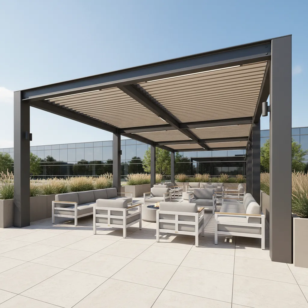 durable commercial pergola outdoor shelter structure