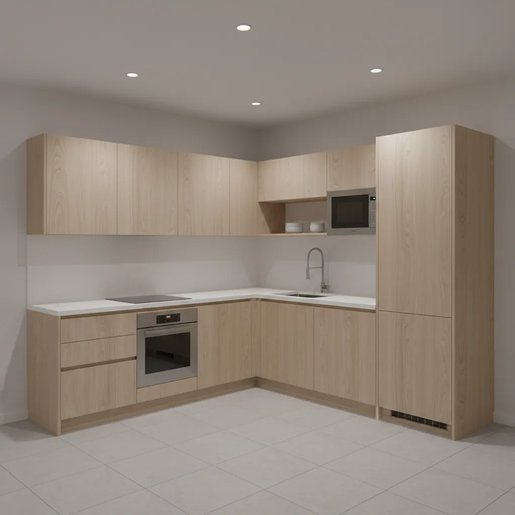compact 10x10 kitchen layout with cabinets appliances and efficient workspace