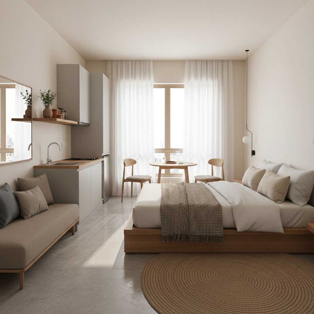 1 RK Apartment Feels Cramped? Smart Space Optimization