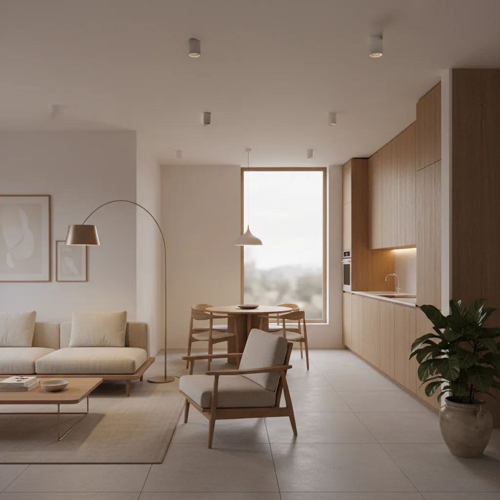 Nội thất nhà nhỏ 60m2 phong cách hiện đại