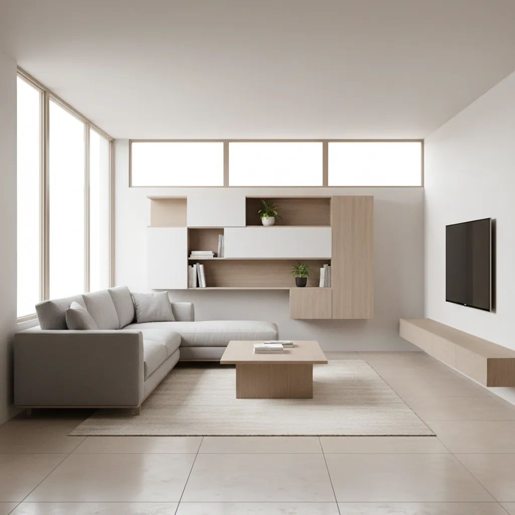 Small house living room layout inside an 800 sq ft home