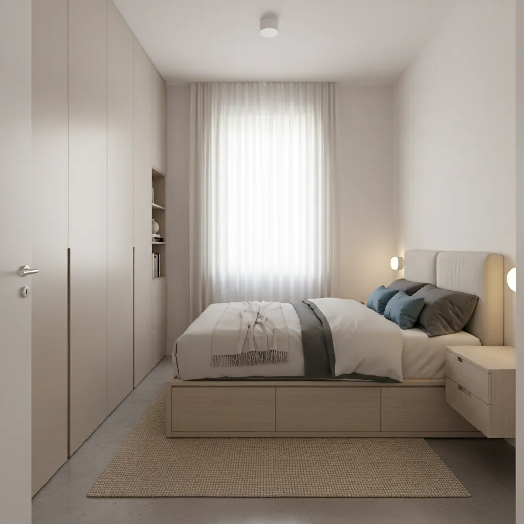 Phòng ngủ nhỏ tối ưu không gian trong nhà 30m2