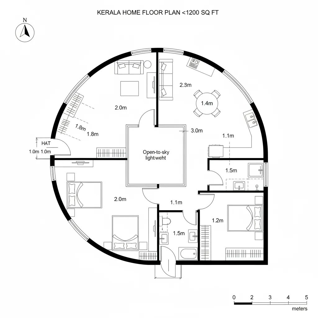 A Symphony of Nature and Modernity: 1800 Sq. Ft. Mixed Roof House Design - Kerala  Home Design and Floor Plans - 10K+ Dream Houses, image size:1024x1024