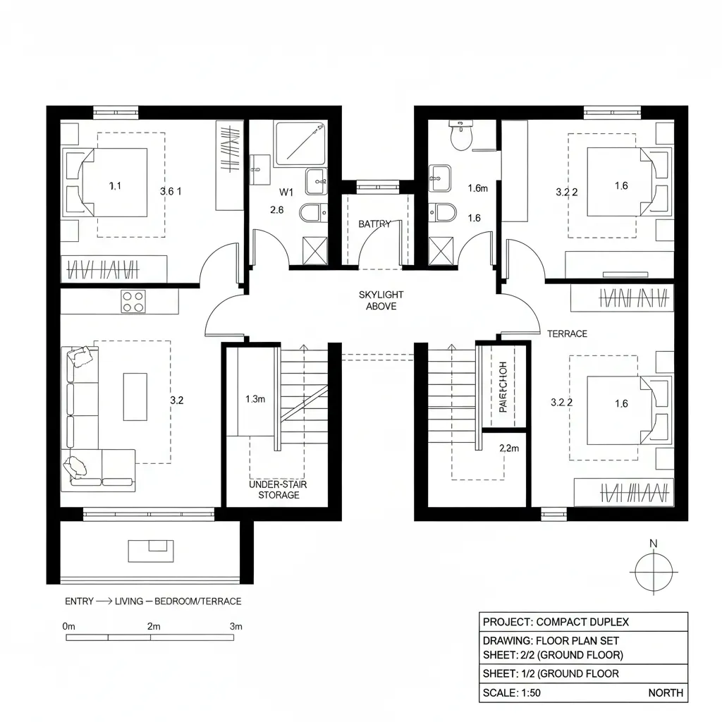 Compact Duplex with Terrace Lab