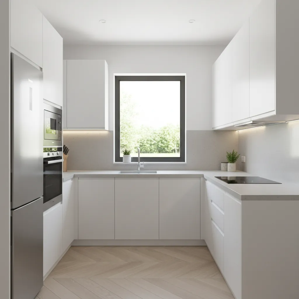 efficient small kitchen layout for an 800 sq ft house