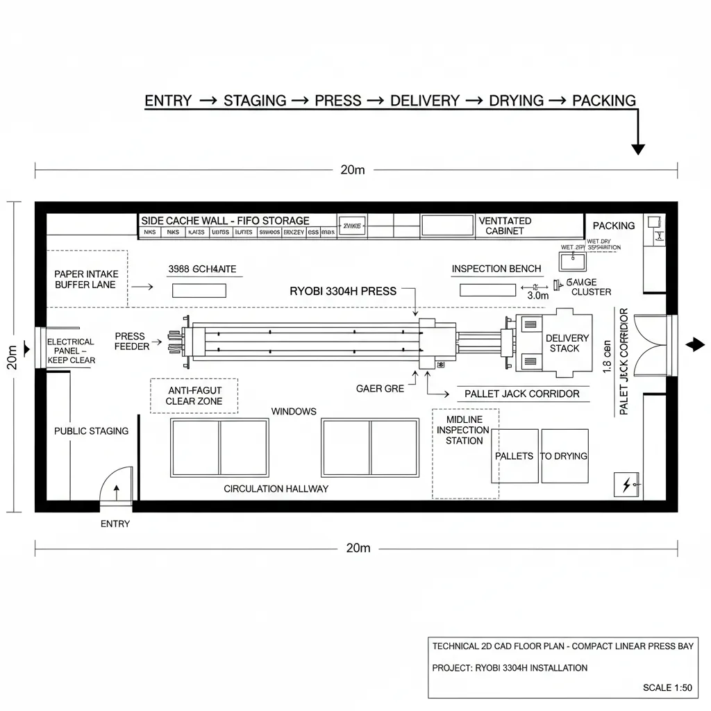 Layout Plan Operator Ryobi 3304H Layout: Fix Tight Operator Space