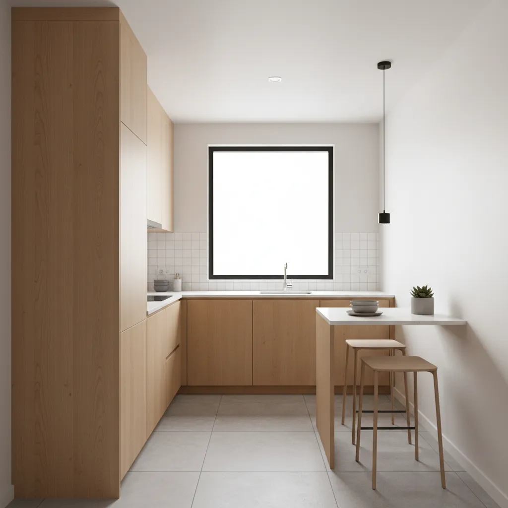 Compact modern kitchen in a small apartment