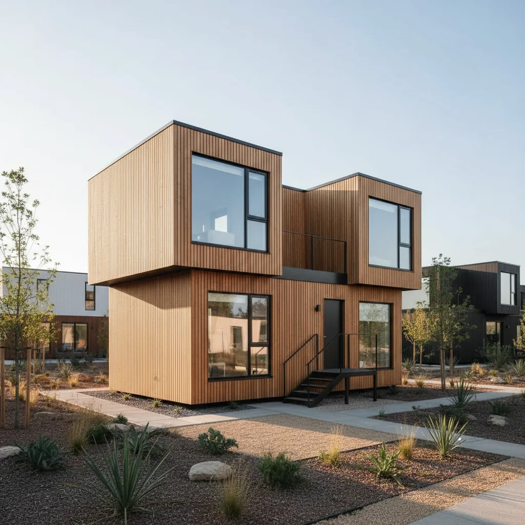 Pequeña casa modular compacta de diseño moderno