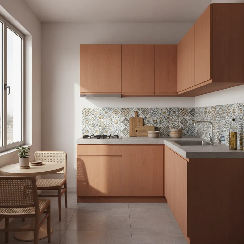 small Nigerian apartment kitchen with compact layout and efficient storage