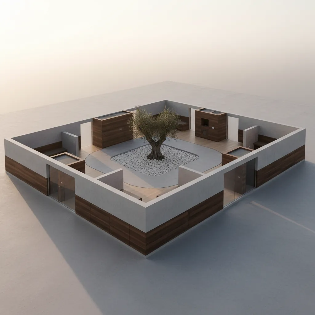 Single-Story Compact 4-Bedroom Plan: A future-native interface for family bandwidth in a single floor