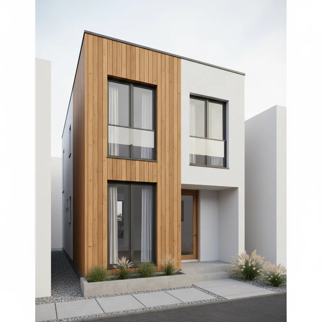 modern compact two story small house under 1000 square feet exterior