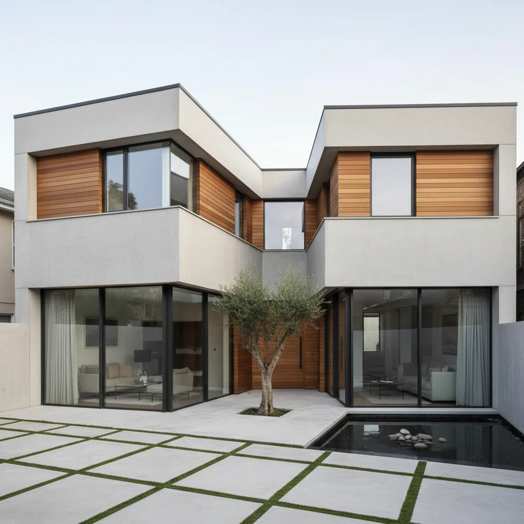 Desain rumah leter U pada lahan terbatas