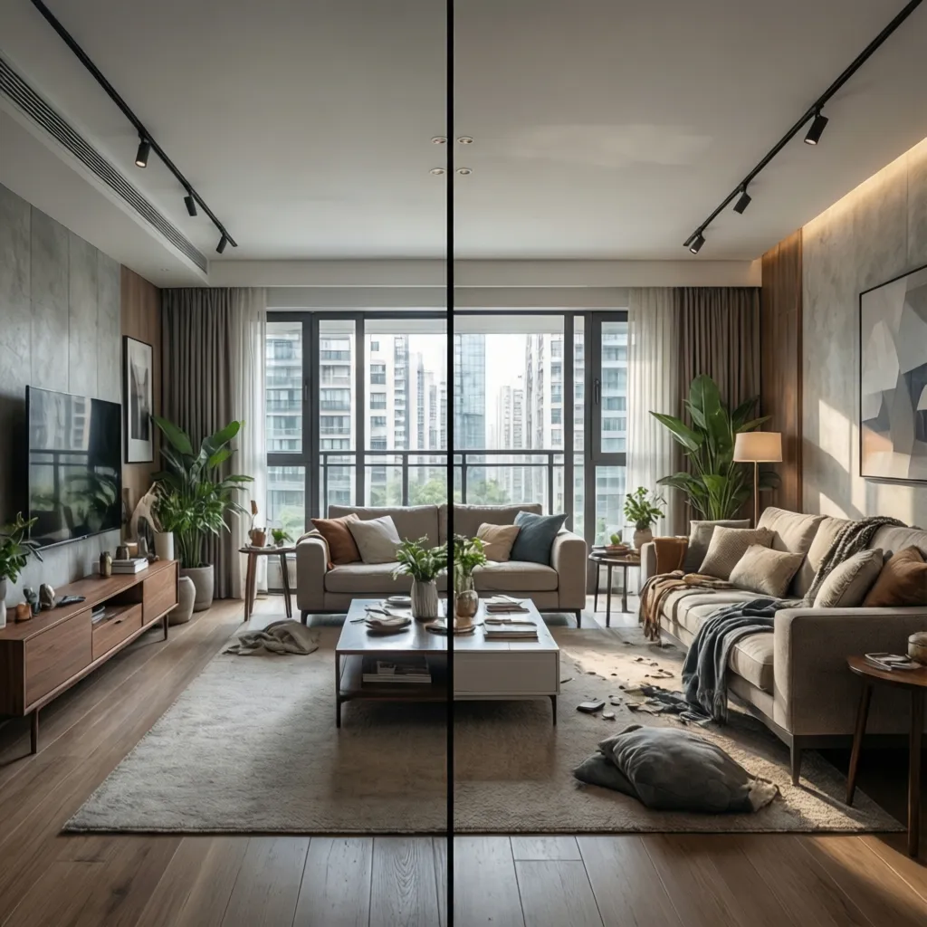 comparación de dos distribuciones diferentes de un mismo salón