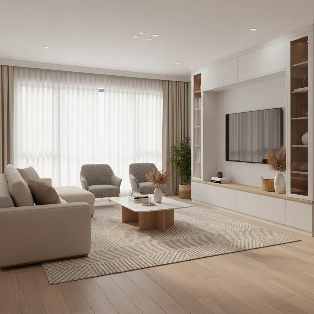 Completed interior renovation of a flipped foreclosure home ready for resale