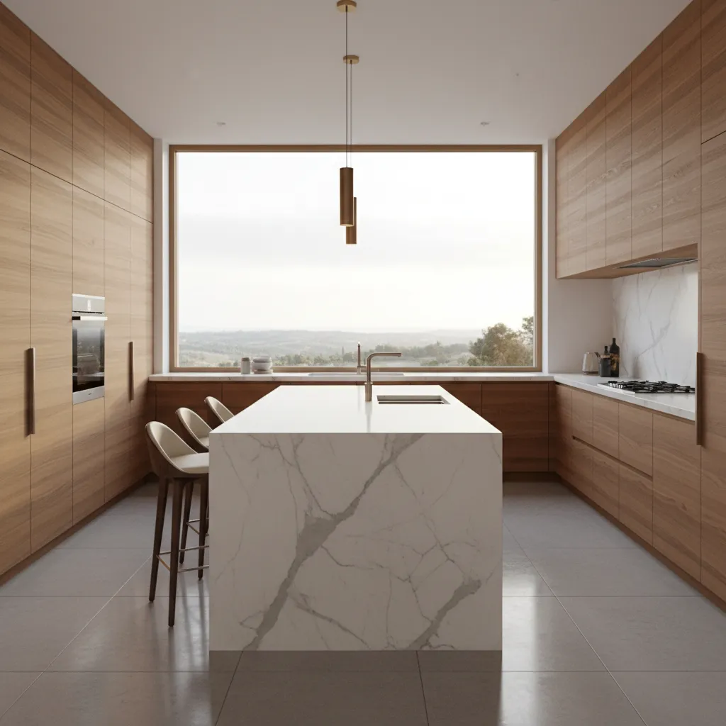 Finished modern kitchen visualization created after digital planning