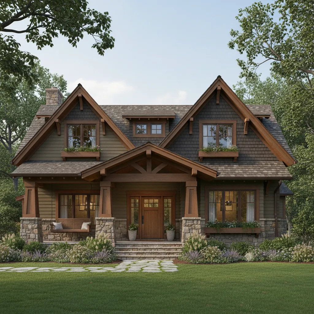 Large house with dormers gables and complex exterior architecture affecting painting cost